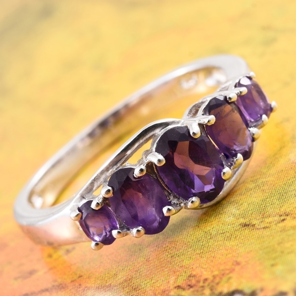 Jewelry - Lusaka Amethyst Platinum Over Sterling Silver